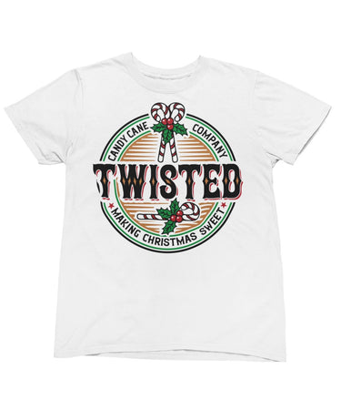 Twisted Candy Canes Christmas Unisex Mens T-Shirt 8Ball